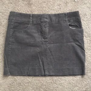 J. Crew Grey Corduroy Mini Skirt Size 10